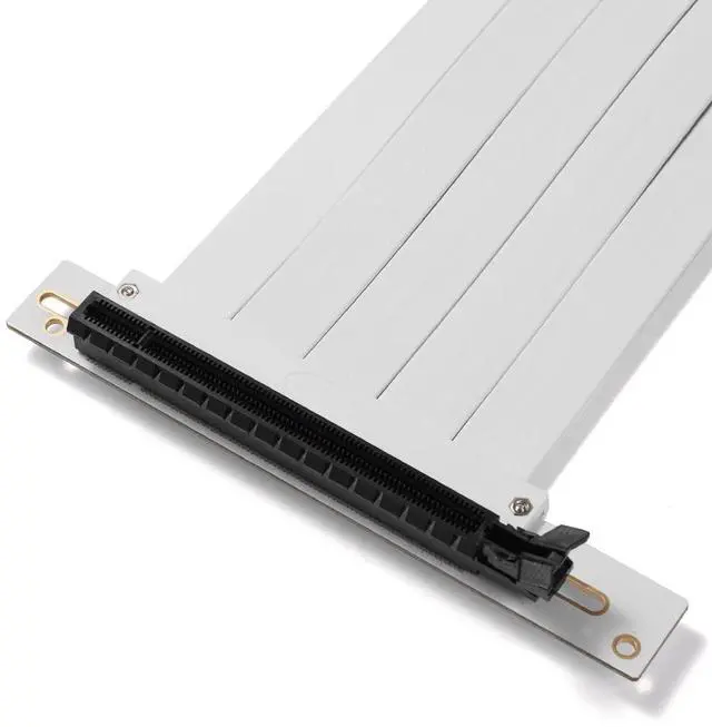 Alt view image 4 of 5 - Formulamod Vertical GPU Mounting Bracket Graphics Card Holder Kit with PCI-E 4.0 x16 Riser Cable 90 Degree Right Angle 20cm (White)