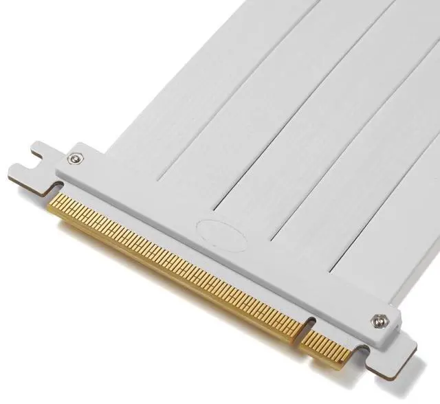 Alt view image 5 of 5 - Formulamod Vertical GPU Mounting Bracket Graphics Card Holder Kit with PCI-E 4.0 x16 Riser Cable 90 Degree Right Angle 20cm (White)