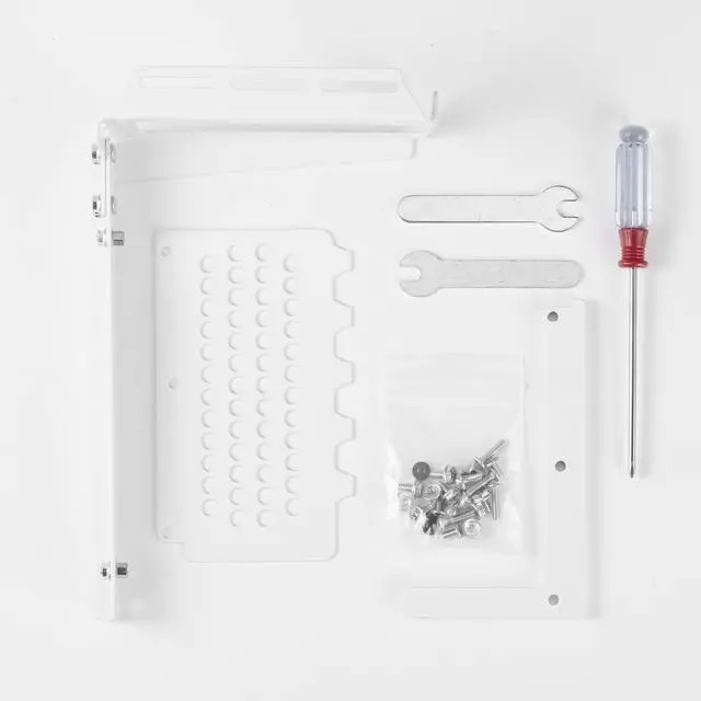 Alt view image 3 of 5 - Formulamod Vertical GPU Mounting Bracket Graphics Card Holder Kit with PCI-E 4.0 x16 Riser Cable 90 Degree Right Angle 20cm (White)