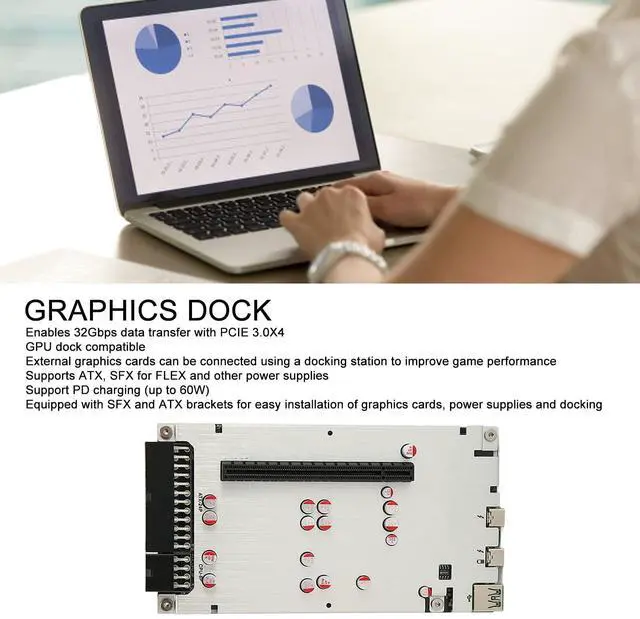 Alt view image 2 of 5 - TH3P4G3 Graphics Docking Station, Computer External Graphics Card PCIE3.0X4 32Gbps Compatible with GPU Dock, for Intel Device Chip JHL7440