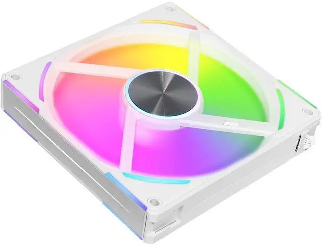 Alt view image 2 of 5 - Lian-Li UNI FAN AL V2 ARGB PWM Case Fan - White, 140mm