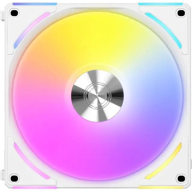 Alt view image 3 of 5 - Lian-Li UNI FAN AL V2 ARGB PWM Case Fan - White, 140mm