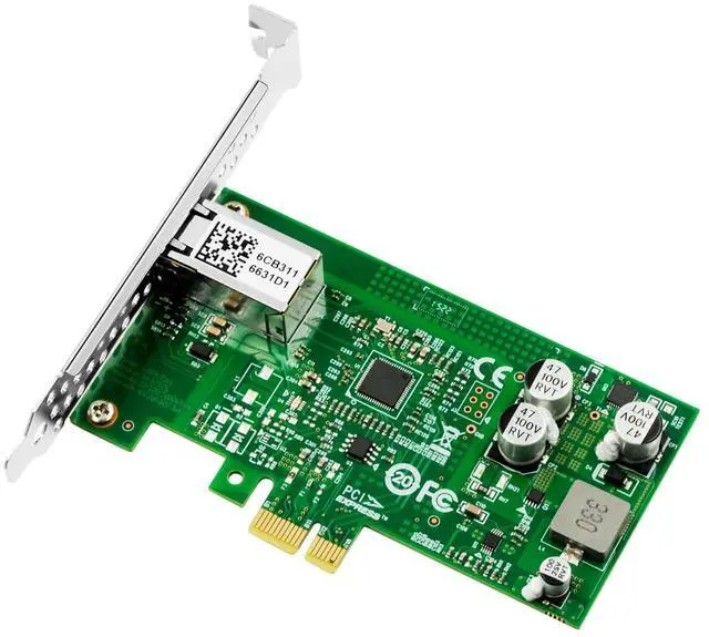 Alt view image 2 of 5 - 10/100/1000Mbps GigE Interface Card 802.3at Single-Port RJ45 Gigabit PoE+ Network Card Based on Intel I210 Chip, PCI-E Ethernet LAN Adapter, PCI Express X1 Gigabit Vision Frame Grabber Card
