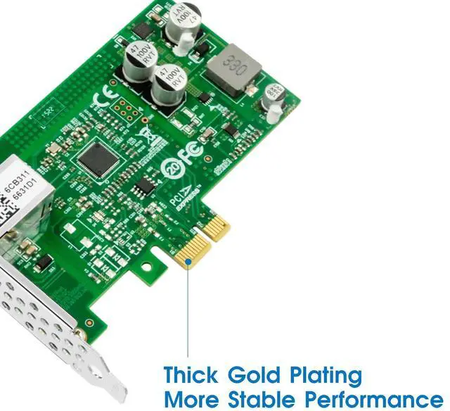 Alt view image 5 of 5 - 10/100/1000Mbps GigE Interface Card 802.3at Single-Port RJ45 Gigabit PoE+ Network Card Based on Intel I210 Chip, PCI-E Ethernet LAN Adapter, PCI Express X1 Gigabit Vision Frame Grabber Card