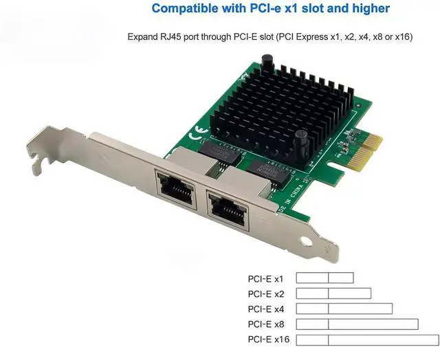 Alt view image 3 of 5 - Dual PCIe 3.1 2.5GBase-T Network Adapter with Intel I225-V 2500/1000/100Mbps PCI Express Gigabit Ethernet NIC Card RJ45 LAN Controller for Windows 10/11 with Low Profile Bracket