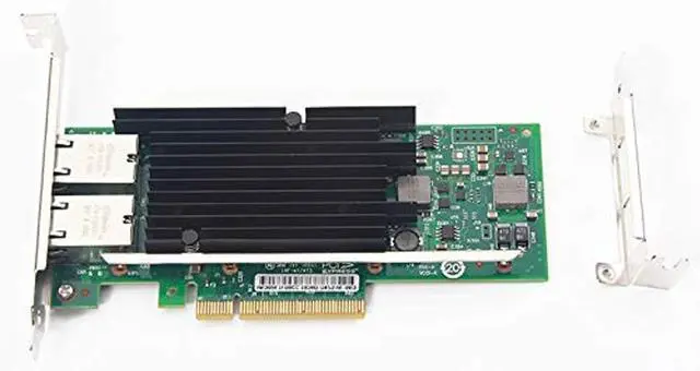 Alt view image 2 of 5 - 10Gb PCIe x8/x16 Converged Ethernet Network Card, Copper RJ45 Ports LAN Card NIC with Intel X540 Controller Server Support Windows Server/Windows/Linux/Vmware ESXI (X540-AT2 (RJ45 Port x 2))