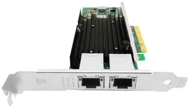 Alt view image 3 of 5 - 10Gb PCIe x8/x16 Converged Ethernet Network Card, Copper RJ45 Ports LAN Card NIC with Intel X540 Controller Server Support Windows Server/Windows/Linux/Vmware ESXI (X540-AT2 (RJ45 Port x 2))
