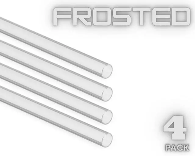 Alt view image 2 of 4 - PrimoChill 10mm ID x 14mm OD Rigid Acrylic/PMMA Tubing - 750mm Length, Made with Premium Materials, Perfect Hardline for PC Watercooling, Proudly Packaged in the USA - 4 Pack - Frosted
