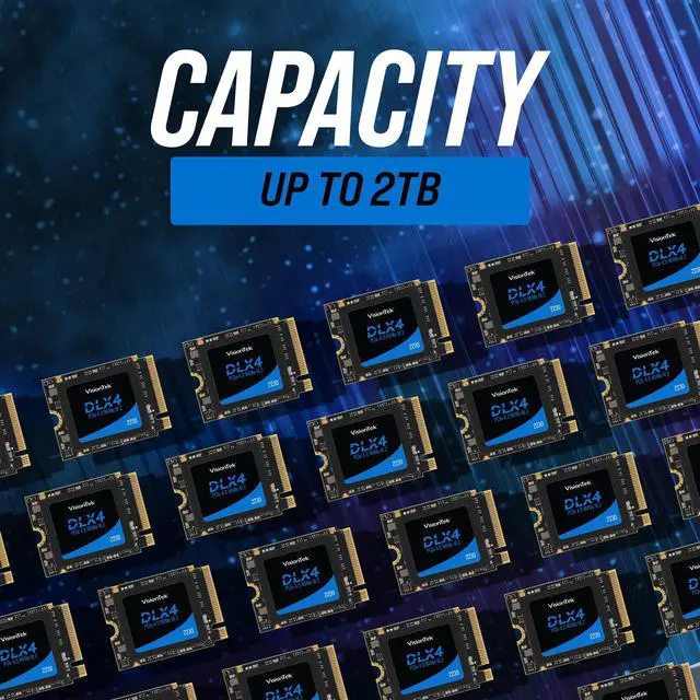 Alt view image 4 of 5 - VisionTek 2230 DLX4 M.2 SSD - 1TB - PCIe Gen 4.0 x4 NVMe - 5200MB/s Read, 4775MB/s Write  Laptops, Handheld Gaming PCs, NUC