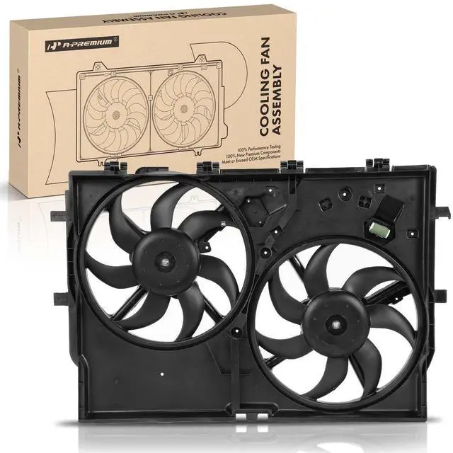 Main image of A-Premium Engine Radiator Cooling Fan Assembly Compatible with Select Ram Models - ProMaster 1500 2500 3500, 2014-2021, W/o Air Conditioning - Replace# 68188994AA, 68188994AB
