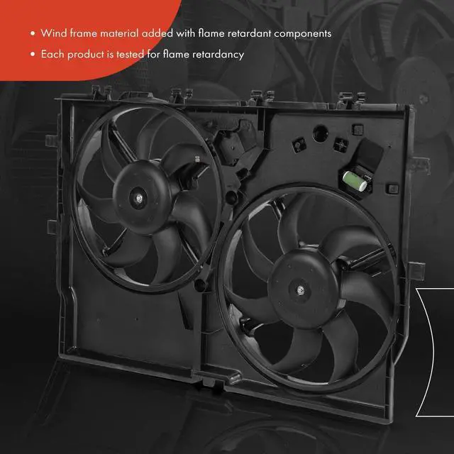 Alt view image 3 of 5 - A-Premium Engine Radiator Cooling Fan Assembly Compatible with Select Ram Models - ProMaster 1500 2500 3500, 2014-2021, W/o Air Conditioning - Replace# 68188994AA, 68188994AB