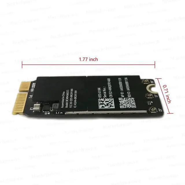 Alt view image 2 of 5 - Bluetooth 4.0 Bt Wireless WiFi Airport Card BCM943602CS Replacement for MacBook Pro Retina 13" 15" A1398 A1502 653-0194 802.11AC Network Card (2015 Year)