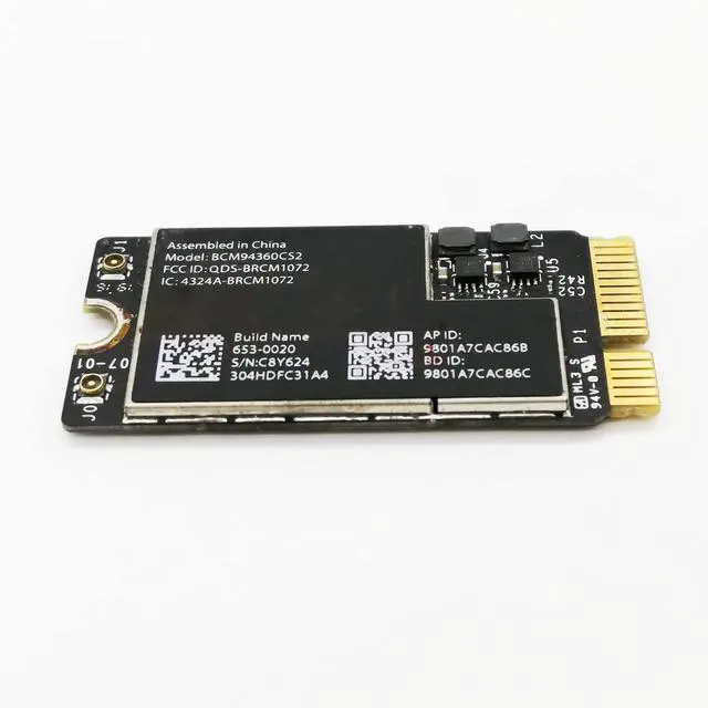 Alt view image 4 of 5 - WiFi Bluetooth Airport Wireless Card BCM94360CS2 Compatible Replacement for MacBook Air 11" A1465 (2013, 2014, 2015) 13" A1466 (2013, 2014, 2015, 2017) (661-7465,661-7481,653-0023)