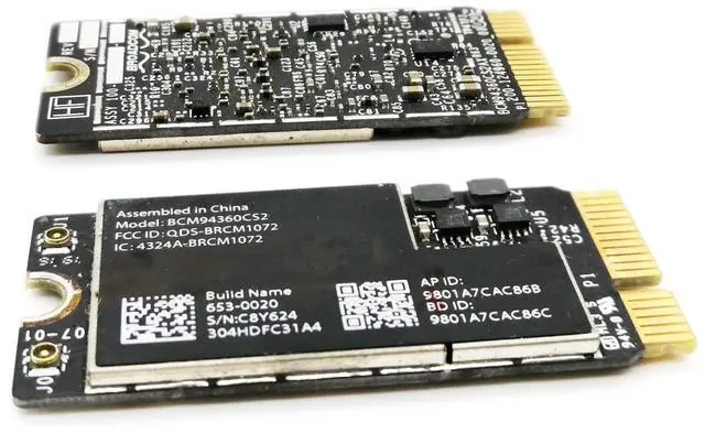 Alt view image 3 of 5 - WiFi Bluetooth Airport Wireless Card BCM94360CS2 Compatible Replacement for MacBook Air 11" A1465 (2013, 2014, 2015) 13" A1466 (2013, 2014, 2015, 2017) (661-7465,661-7481,653-0023)