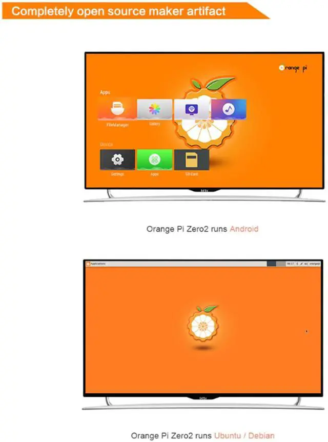 Alt view image 5 of 5 - Orange Pi Zero 2 Development board 1GB RAM with Allwinner H616 Chip,Support BT, Wif,Android 10,Ubuntu,Debian OS Single Board (Zero2)