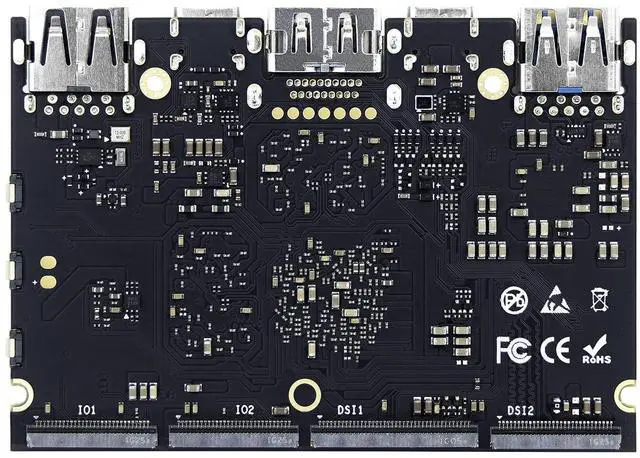 Alt view image 2 of 5 - Khadas SingleBoard Computer Edge2 RK3588S ARM PC, with 8-core 64-bit CPU, ARM Mali-G610 MP4 GPU, 6 Tops AI NPU, Wi-Fi 6, Bluetooth 5.0, 8K HD Display&Decoder, 4K UI & 4 Independent Displays 8+32GB
