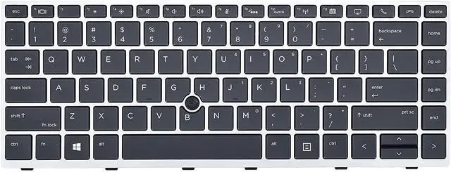 Main image of Replacement Backlight Keyboard for HP EliteBook 840 G5 840 G6 & EliteBook 745 G5 745 G6, EliteBook 840 G5 Keyboard with Pointer Silver Frame US Layout L11307-001 L14378-001