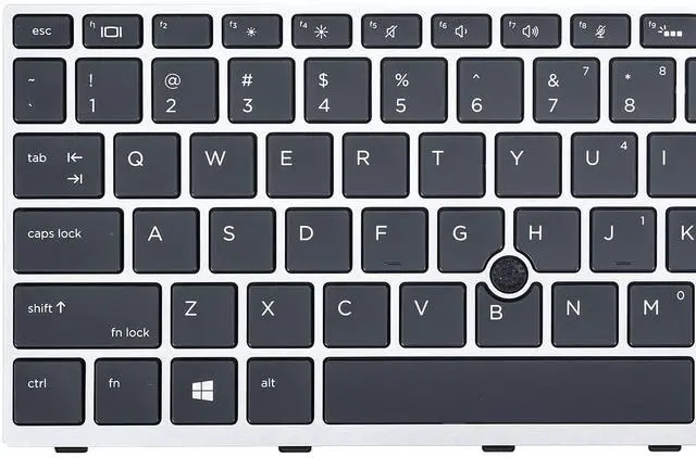 Alt view image 3 of 4 - Replacement Backlight Keyboard for HP EliteBook 840 G5 840 G6 & EliteBook 745 G5 745 G6, EliteBook 840 G5 Keyboard with Pointer Silver Frame US Layout L11307-001 L14378-001