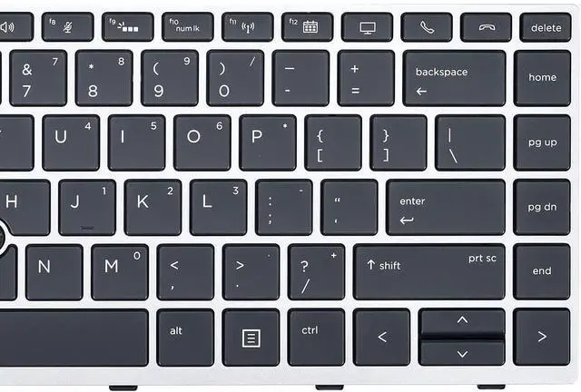 Alt view image 2 of 4 - Replacement Backlight Keyboard for HP EliteBook 840 G5 840 G6 & EliteBook 745 G5 745 G6, EliteBook 840 G5 Keyboard with Pointer Silver Frame US Layout L11307-001 L14378-001