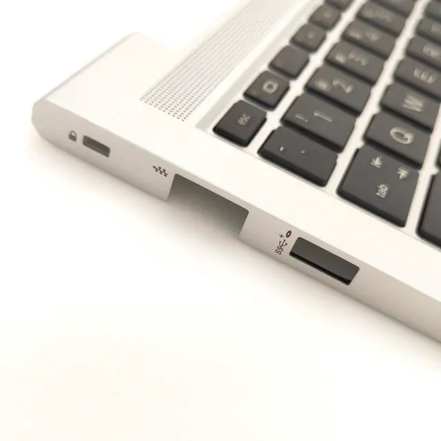 Alt view image 4 of 5 - Jxjslp Replacement Upper Case Palmrest for HP Probook 440 G8 445 445R G8 Series Laptop Non-Backlit Keyboard Assembly US Layout 14'' Notebook M23770-001 Silver