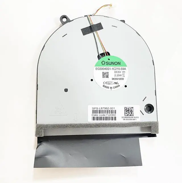 Alt view image 5 of 5 - Fleshy Leaf Replacement CPU+GPU Cooling Fan for HP Envy 17M-CG 17M-CG0013DX 17M-CG1013DX TPN-C146 Series DC5V 2.25W L87962-001 L87961-001 EG50040S1-1C210-S9A EG50040S1-1C220-S9A