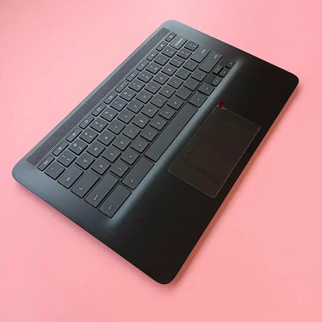 Alt view image 3 of 5 - LTPRPTS Replacement Laptop Upper Case Palmrest Non-Keyboard Touchpad Assembly Part for HP Chromebook 14 G7 CB E 14 G7 M47207-001 Black