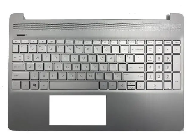 Main image of LTPRPTS Replacement for HP 15T-DY 15Z-EF 15-DY 17-CA1022CY 15-EF 15S-EQ 15S-FQ 15S-FR Laptop Upper Case Palmrest Non-Backlit Keyboard Touchpad Assembly Part No Finger Print Reader M17184-001