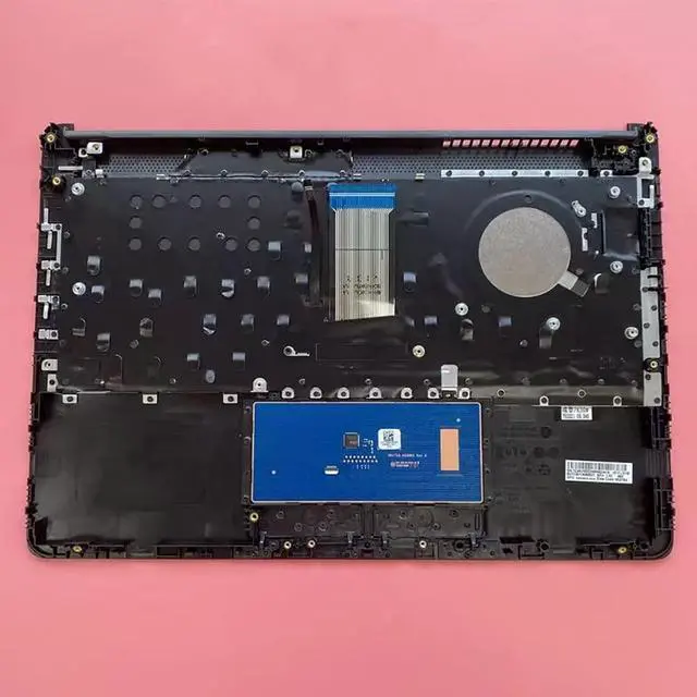 Alt view image 4 of 5 - LTPRPTS Replacement Laptop Upper Case Palmrest Backlit Keyboard Touchpad Assembly Part for HP 14-CF 14Z-DK 14S-CF 14S-DK 14-DF L24817-001 Black