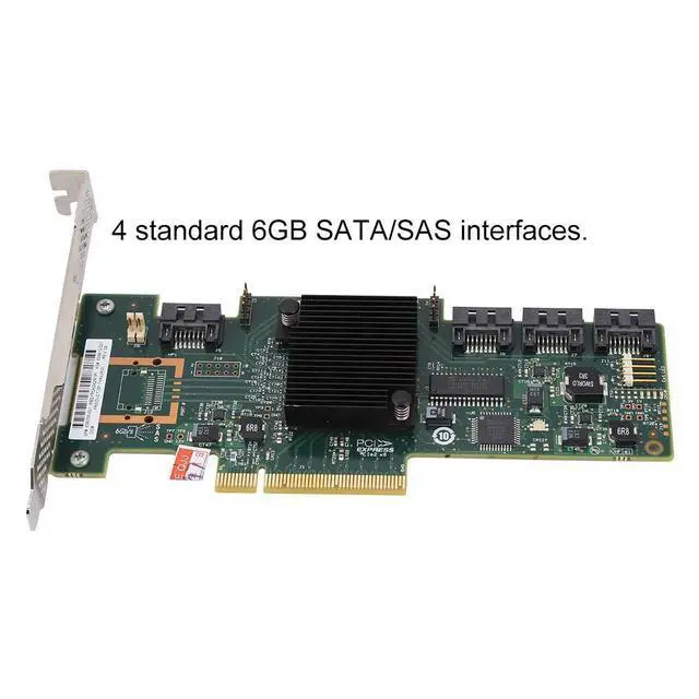 Alt view image 2 of 5 - fosa SSD Array Card 4-Port RAID Storage Controller Card 6GB SATA/SAS Array Card for LSI IR/IT Mode, for 10/8/7 with Driver(LSI IR)