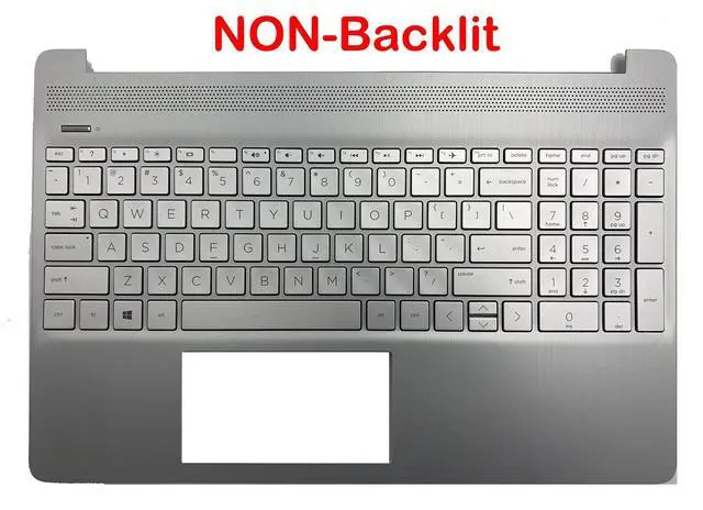 Alt view image 3 of 5 - LTPRPTS Replacement for HP 15T-DY 15Z-EF 15-DY 17-CA1022CY 15-EF 15S-EQ 15S-FQ 15S-FR Laptop Upper Case Palmrest Non-Backlit Keyboard Touchpad Assembly Part No Finger Print Reader M17184-001