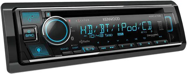 Alt view image 2 of 3 - KENWOOD KDC-X705 Single DIN CD Receiver with Bluetooth, HD Radio, Alexa Built-in Spotify and Pandora Link for iPhone or Android Phones, SiriusXM Read, (3) 5Volt Pre-Outs