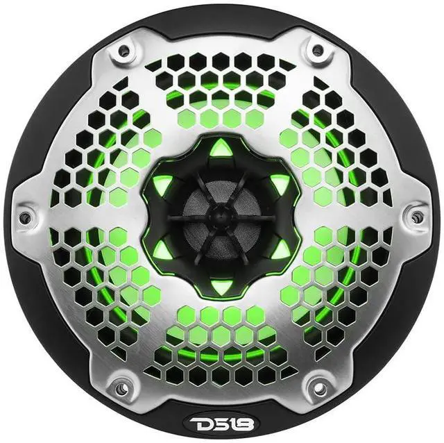 Alt view image 4 of 5 - DS18 Hydro NXL-6M/BK 6.5" Marine Coaxial Speaker- 2-Way Car Speaker with Integrated RGB Lights and Silicone Cover - 300 Watt, Water Resistant, Pair