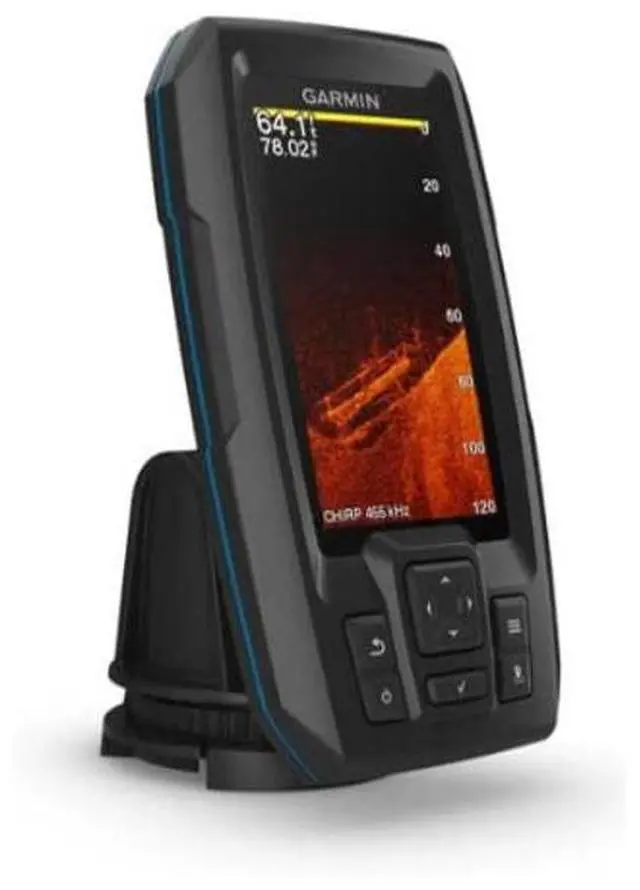 Alt view image 2 of 4 - Garmin Striker 4cv with Transducer, 4" GPS Fishfinder with CHIRP Traditional and ClearVu Scanning Sonar Transducer and Built In Quickdraw Contours Mapping Software