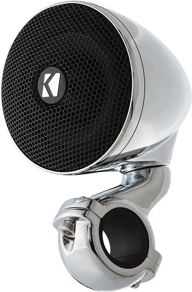 Alt view image 3 of 3 - Kicker 47PSM34 PSM 3" Powersports Weather Proof Enclosed Mini System; Chrome; 4-Ohm