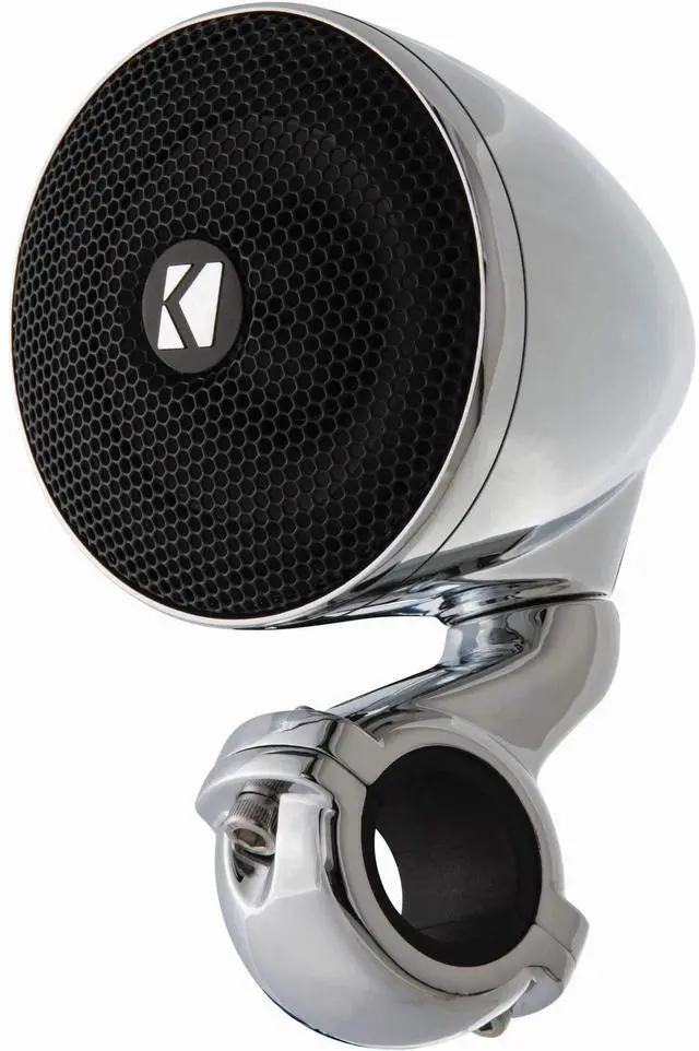 Alt view image 2 of 3 - Kicker 47PSM32 PSM 3" Powersports Weather Proof Enclosed Mini System; Chrome; 2-Ohm