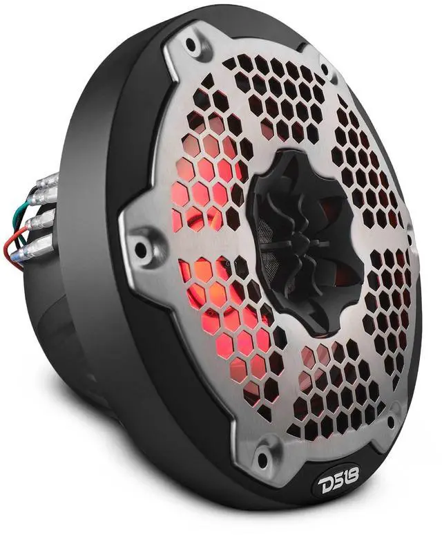Alt view image 2 of 5 - DS18 Hydro NXL-6M/BK 6.5" Marine Coaxial Speaker- 2-Way Car Speaker with Integrated RGB Lights and Silicone Cover - 300 Watt, Water Resistant, Pair