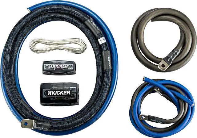 Main image of Kicker 46PKD1 PKD1 1/0AWG Dual Amplifier Power Kit - Power, Ground, Distribution Block, Remote Wire and Fuse Block.