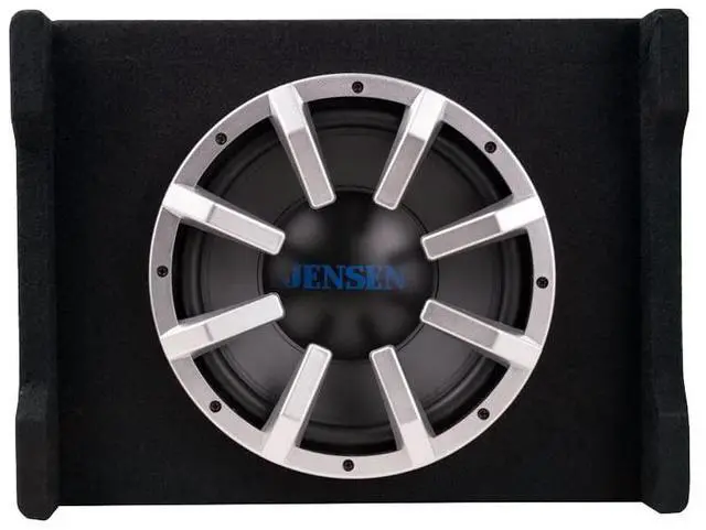 Alt view image 3 of 5 - Jensen JW10A 10" Subwoofer in Multi-Mounting Vented Enlosure with Built-in MOSFET Powered Amplifer