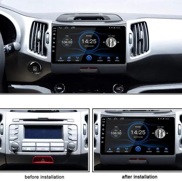 Alt view image 2 of 5 - 2+32G for 2010-2016 Kia Sportage Radio,Android 10.1 Car Stereo GPS Navigation Bluetooth USB Player Mirror Link EZoneTronics