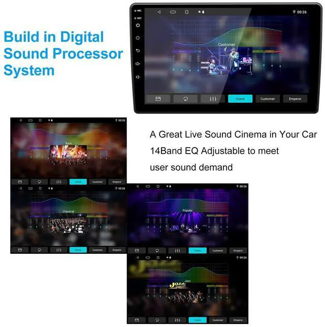 Alt view image 3 of 5 - 2+32G for 2010-2016 Kia Sportage Radio,Android 10.1 Car Stereo GPS Navigation Bluetooth USB Player Mirror Link EZoneTronics