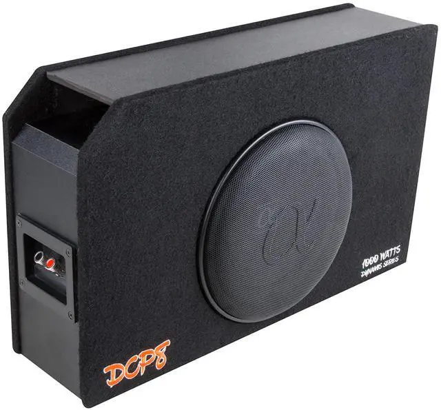 Alt view image 2 of 5 - Alphasonik Dynamis DCP8 8 inch 1000 Watts 4-Ohm Shallow Mount Flat Enclosed Sub woofer in Ported Vented Box for Tight Spaces in Cars and Trucks, Slim Thin Loaded Subwoofer Custom Port Bass Enclosure