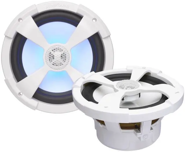 Main image of PowerBass XL-82M - 8" Marine Coaxial Speakers with RGB LED - Pair