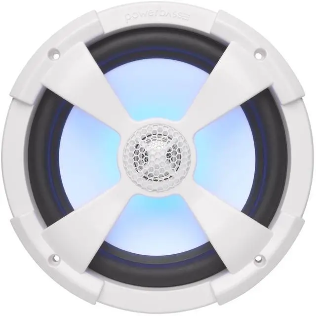 Alt view image 3 of 5 - PowerBass XL-82M - 8" Marine Coaxial Speakers with RGB LED - Pair