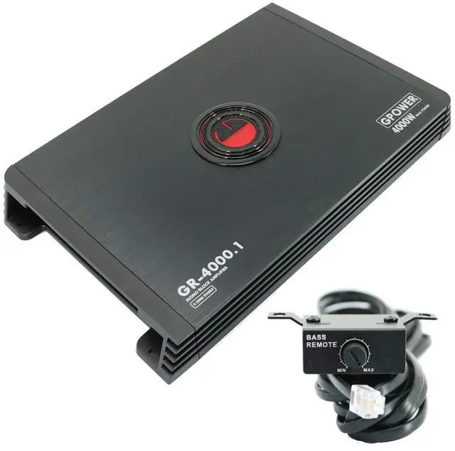 Main image of Gravity GR4000.1 Monoblock 4000 WATTS Car Audio Stereo Amplifier 1 Ohm Stable with LED Indicator Class AB Technology MOSFET PWM Power Supply Remote Level Control