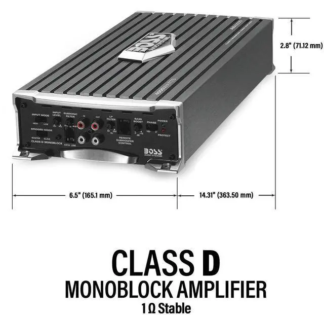 Alt view image 3 of 5 - BOSS Audio Systems AR4000D Class D Car Amplifier - 4000 Watts, 1 Ohm Stable, Digital, Monoblock, Mosfet Power Supply, Great for Car Subwoofers