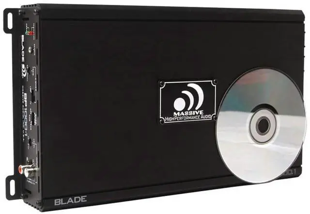 Alt view image 5 of 5 - Massive Audio BP1000.1 V2 Blade Series. 1000 Watts, 2 Ohm Stable, Class A/B Monoblock Car Amplifier with Bass Boost.