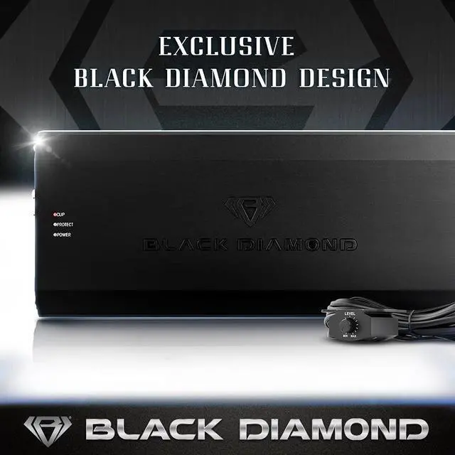 Alt view image 2 of 5 - Black Diamond DIA-P1500x1D Car Audio Amplifier Class D 1 Channel Monoblock Amp 1500 Watts RMS, Remote Level Control Included