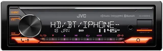 Main image of JVC KD-X480BHS Multimedia Car Stereo, Single Din, Built in Amazon Alexa, Blutooth Audio and Hands Free Calling, MP3, USB, AUX-in, AM/FM Radio Receiver, SiriusXM Ready, HD Radio