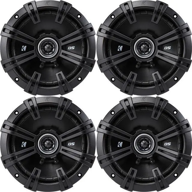 Main image of KICKER Speaker Package of 2 Items: Four 6.5" DS Series Coaxial Speakers 4-Ohm - 2X 43DSC6504