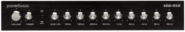 Alt view image 2 of 2 - PowerBass XEQ-9XO - 1/2 Din 9 Band PreAmplifier/Equalizer